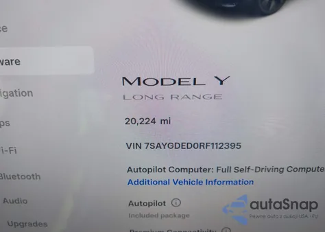 2024 Tesla Model Y Long Range Dual Motor All-Wheel Drive/Rwd from USA, damaged, VIN 7SAYGDED0RF112395